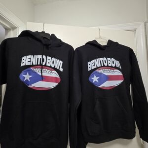 Gildan Black Hoodie with Flag Football Design